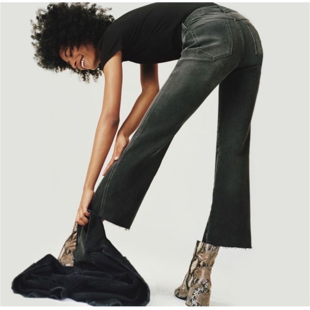 Free People Rita black crop flare jeans❤️❤️❤️❤️